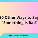 Other Ways to Say “Something Is Bad” with examples