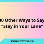 Other Ways to Say Stay in Your Lane with examples