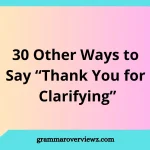 Other Ways to Say “Thank You for Clarifying” with examples