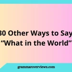 Other Ways to Say “What in the World”
