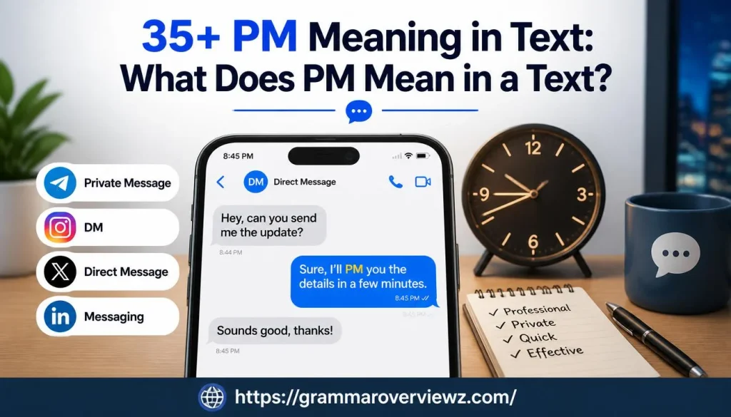 PM Meaning in Text explained with private messaging, time, and professional communication examples
