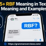 RBF meaning in text explained with a smartphone texting illustration
