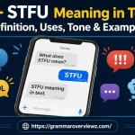 STFU meaning in text explained with smartphone messaging examples and different tones