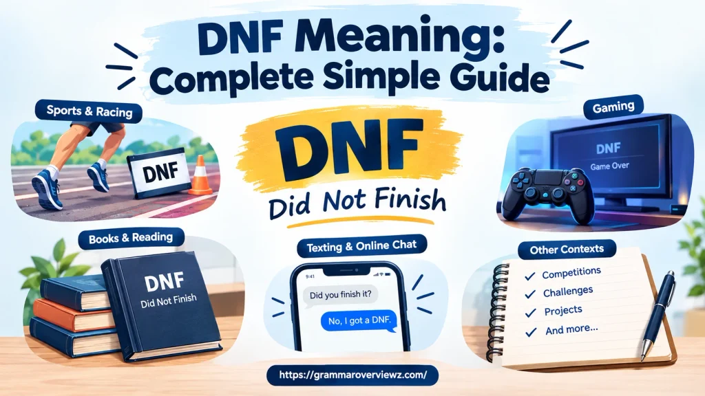 DNF meaning explained with examples from sports, gaming, books, and texting.