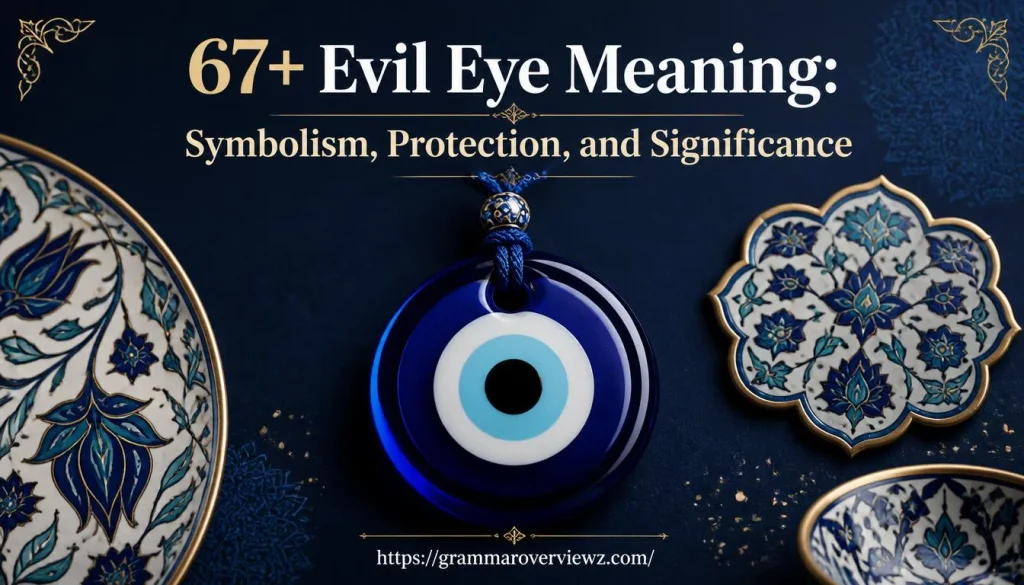 Blue-and-white evil eye amulet representing traditional protection, cultural symbolism, and the meaning of the evil eye.