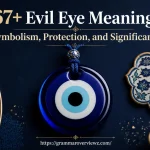 Blue-and-white evil eye amulet representing traditional protection, cultural symbolism, and the meaning of the evil eye.
