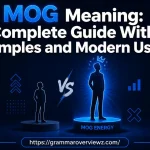 MOG meaning in internet slang with examples of mogging, mogged, and modern social media usage.