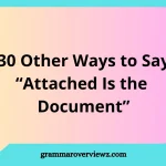 other ways to say Attached Is the Document with professional email examples