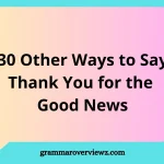 Other Ways to Say “Thank You for the Good News” with examples