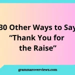 Other Ways to Say Thank You for the Raise in an Email