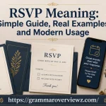 RSVP meaning explained with invitation cards, response options, and event-planning stationery.